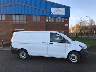 FULLY ELECTRIC MERCEDES E-VITO SWB VANS AVAILABLE FOR HIRE